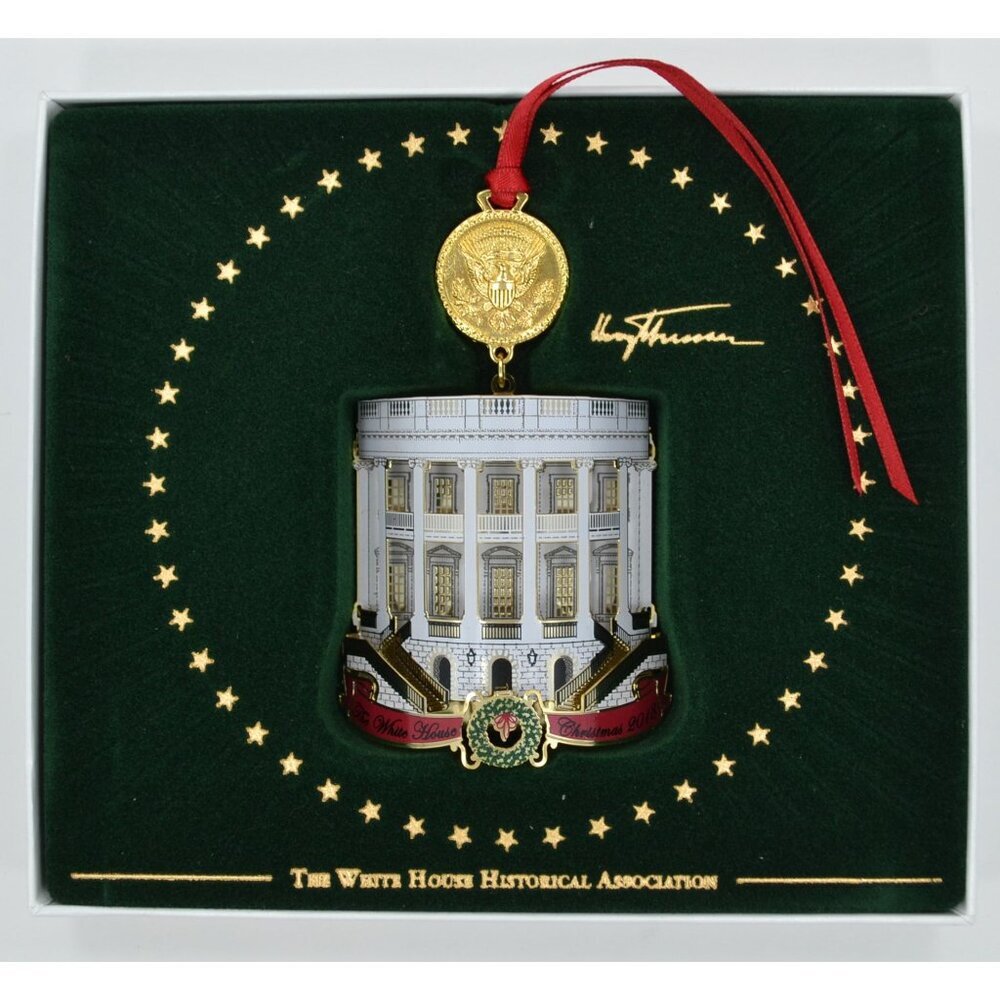White House Historical Association 2018 Christmas Ornament, Gold-Plated, Truman - Picture 2 of 3